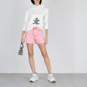 Agolde High Waist Pink Denim Shorts